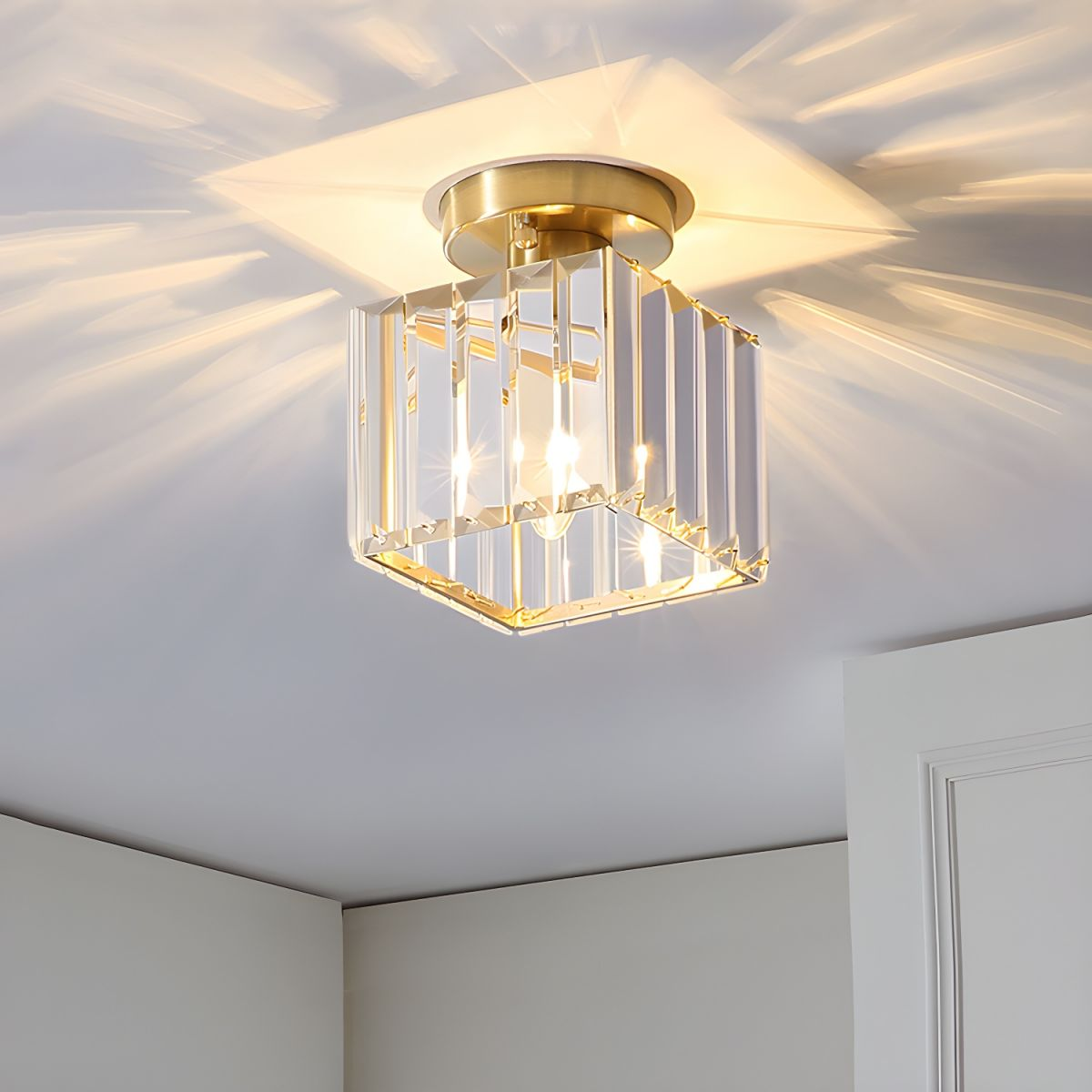 Moderne Kristall-Deckenleuchte - CrystalGlow