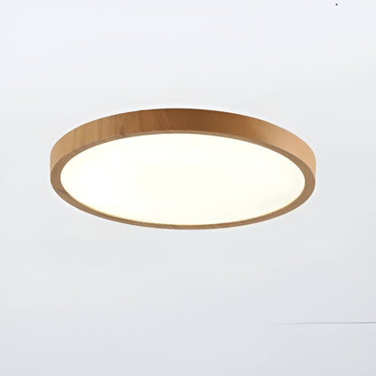 GrainGlow Light - Moderne Ultra-Dünne Holzdeckenlampe