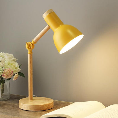 NordicGlow | Skandinavische Holz Schreibtischlampe