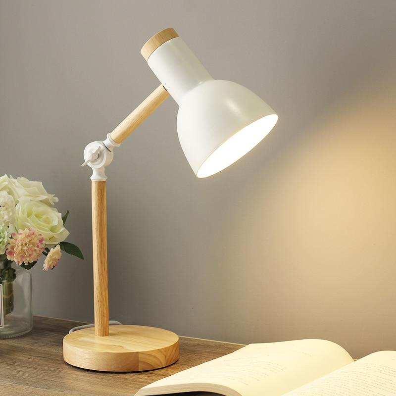 NordicGlow | Skandinavische Holz Schreibtischlampe