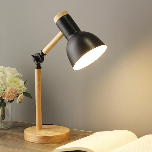 NordicGlow | Skandinavische Holz Schreibtischlampe