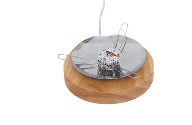 Rattan-Holz-Tischlampe
