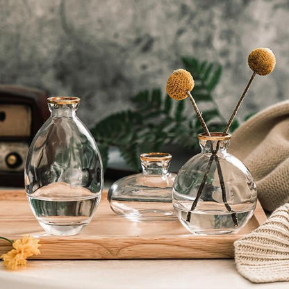 TrioVase Glas Vasen Set Stilvolles Design Perfekte Dekoration Erhältlich in verschiedenen Farben