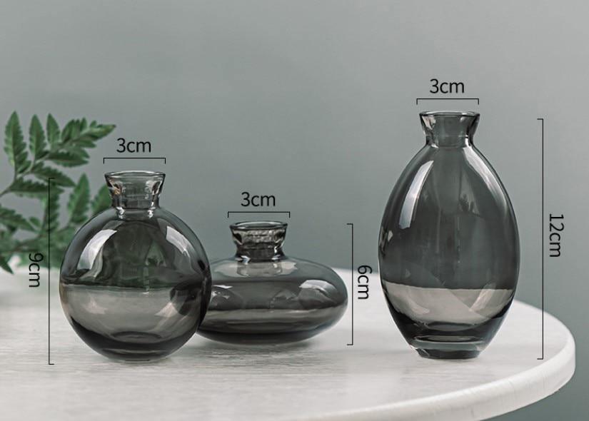 TrioVase Glas Vasen Set Stilvolles Design Perfekte Dekoration Erhältlich in verschiedenen Farben