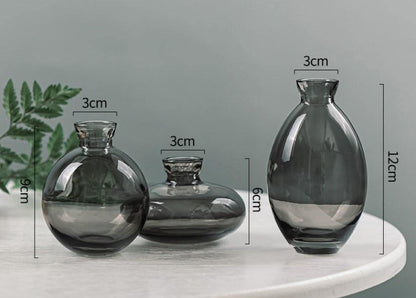 TrioVase Glas Vasen Set Stilvolles Design Perfekte Dekoration Erhältlich in verschiedenen Farben