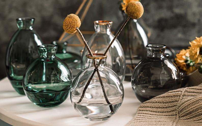 TrioVase Glas Vasen Set Stilvolles Design Perfekte Dekoration Erhältlich in verschiedenen Farben