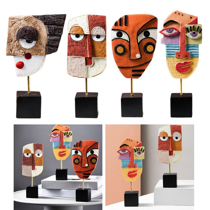 Abstrakte Pop-Art-Gesichtshaus-Skulptur