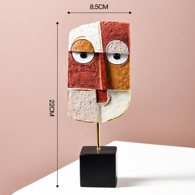 Abstrakte Pop-Art-Gesichtshaus-Skulptur