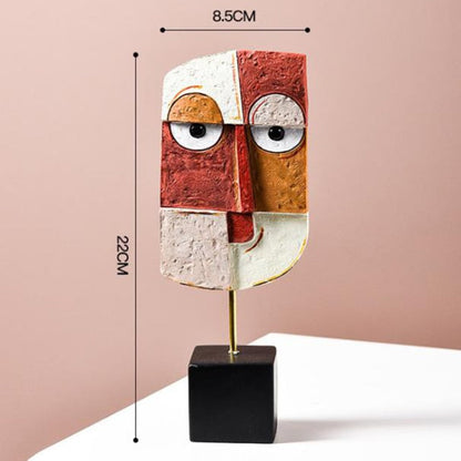 Abstrakte Pop-Art-Gesichtshaus-Skulptur