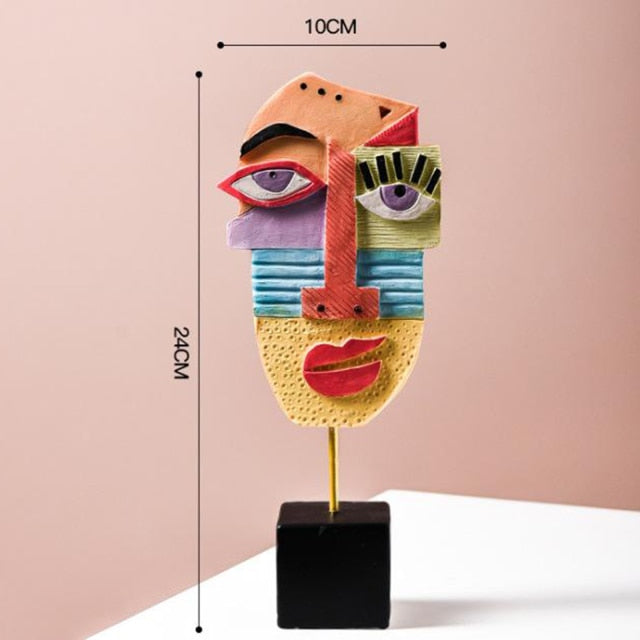 Abstrakte Pop-Art-Gesichtshaus-Skulptur
