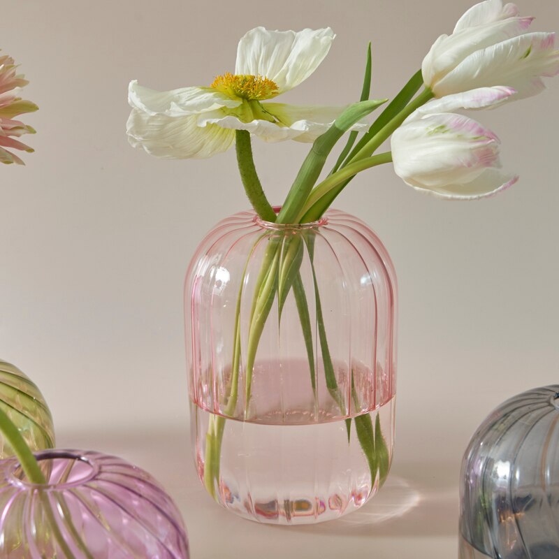Bunte Glas Globus Vase