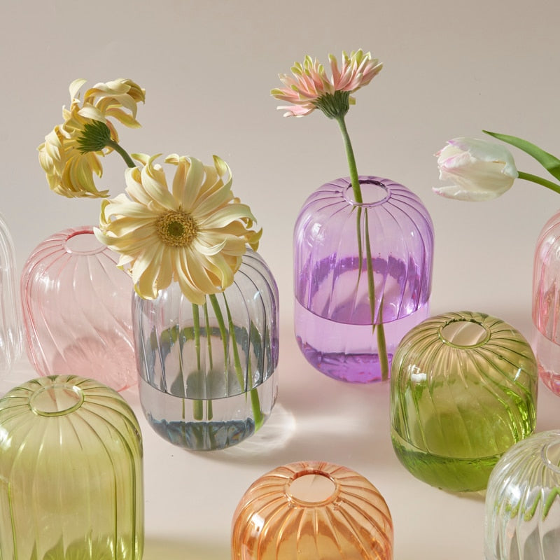Bunte Glas Globus Vase