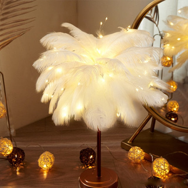 Federpalme Kreative Tischlampe