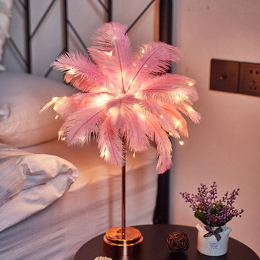 Federpalme Kreative Tischlampe