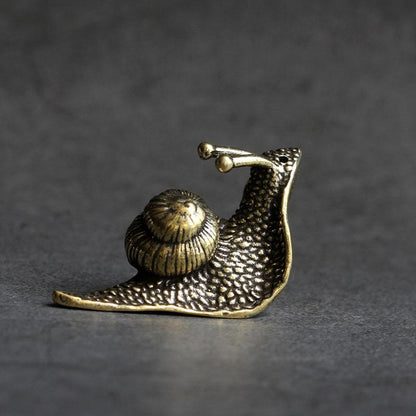 Retro Queen Kupfer Mini Schnecke Tee Haustier Schreibtisch Ornament