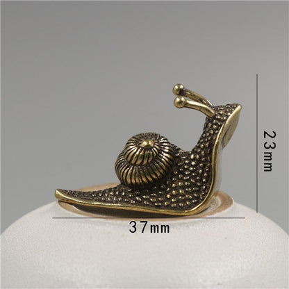 Retro Queen Kupfer Mini Schnecke Tee Haustier Schreibtisch Ornament