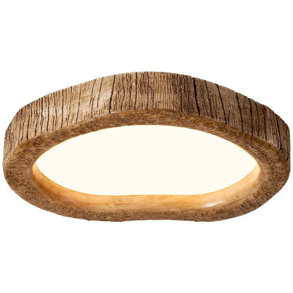 Rustikale LED-Deckenleuchte mit Holzoptik - Auralog