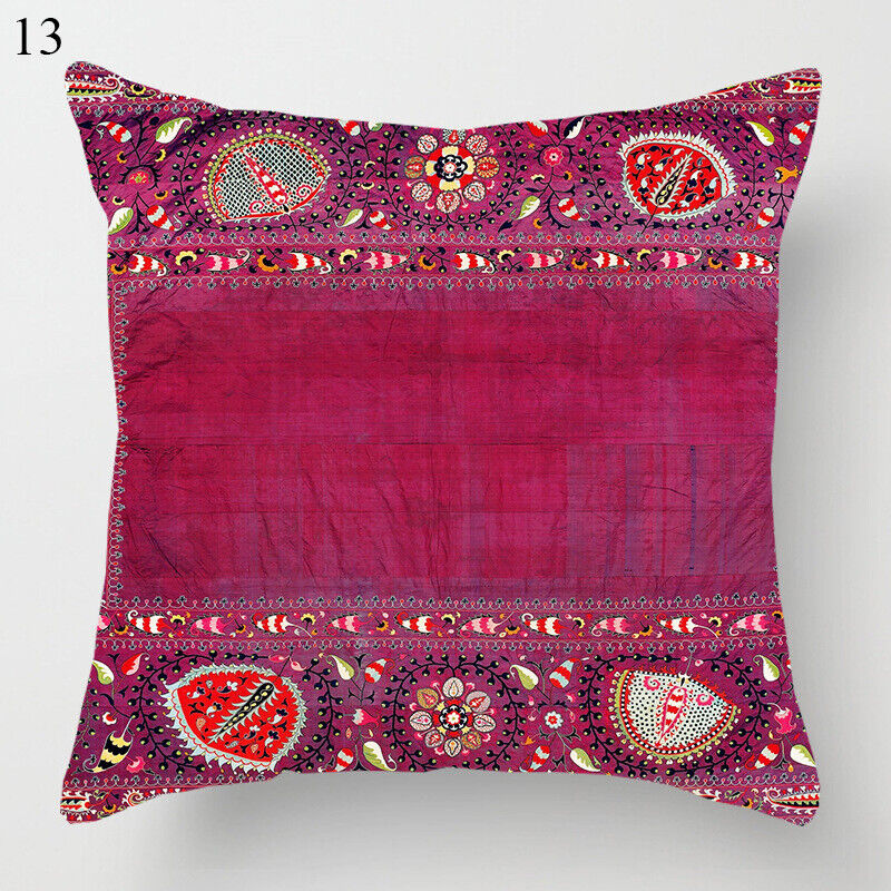 Ethnischer Boho Mandala Druck Leinen Wurf Kissenbezug Sofa Kissenbezug Wohnkultur# Heim Zeile