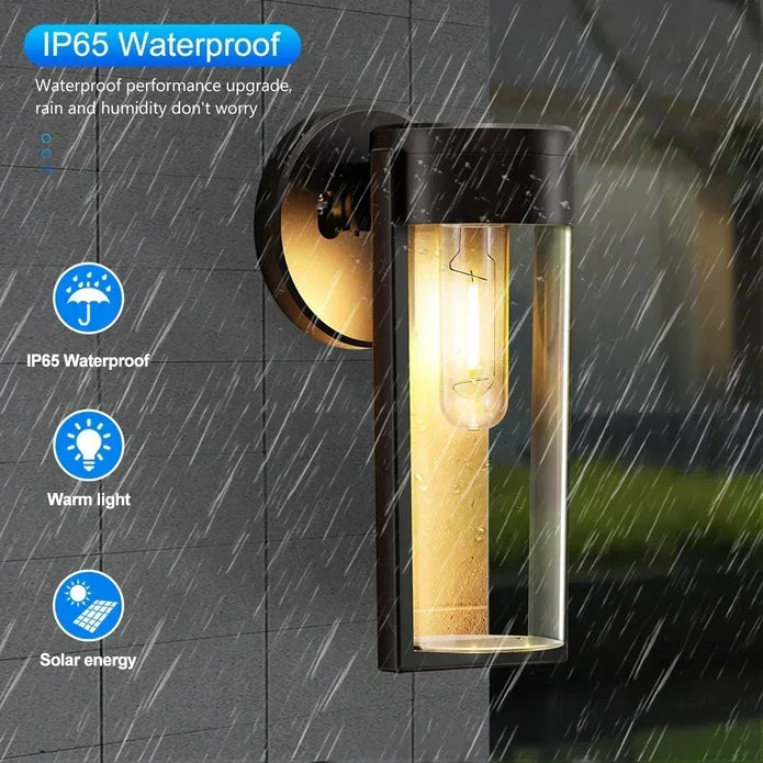 Solarbetriebene Wandlampe