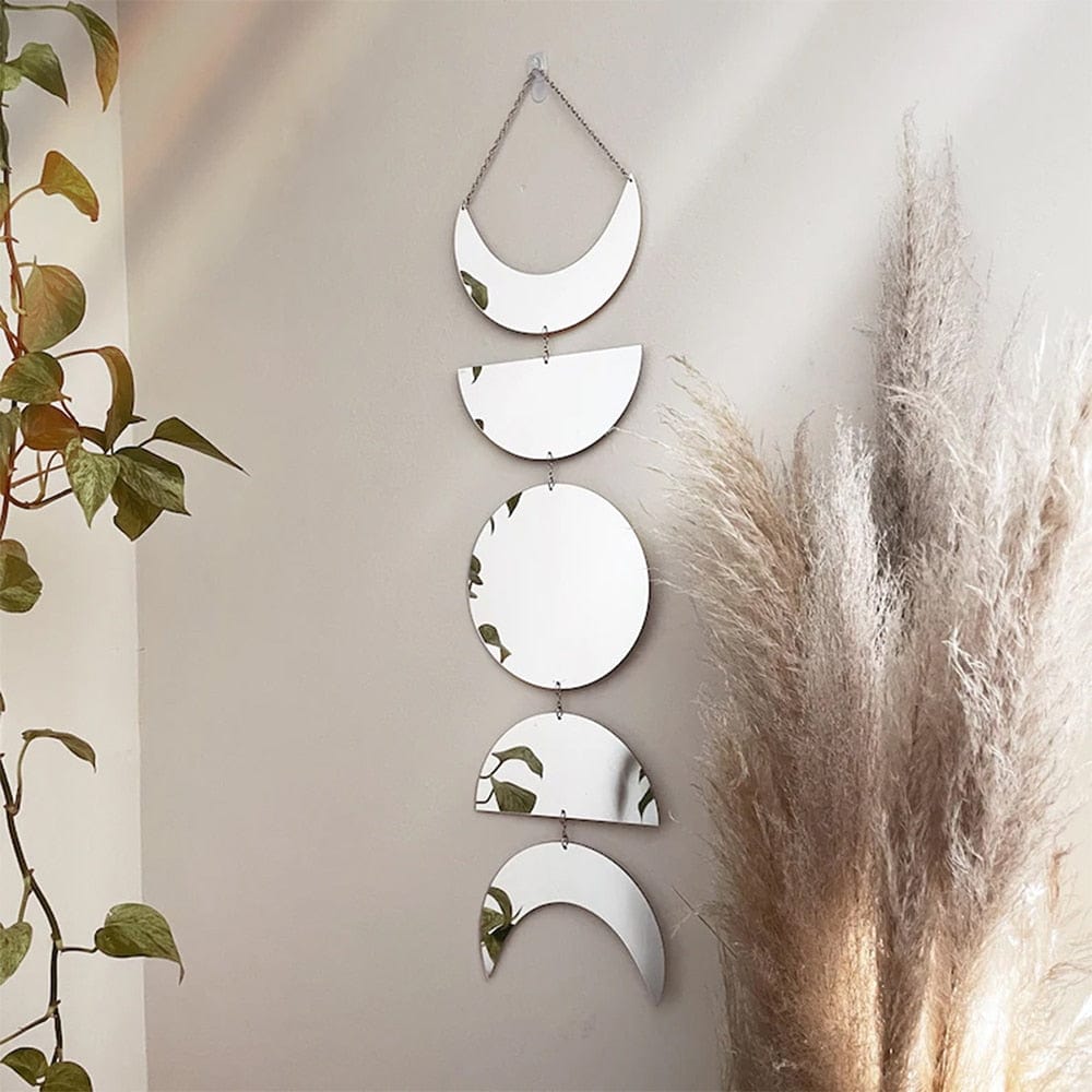 Heim Zeile | Mondphasen Spiegel Wandbehang