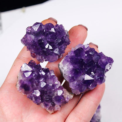 Roh-Amethyst-Quarz-Kristall-Cluster