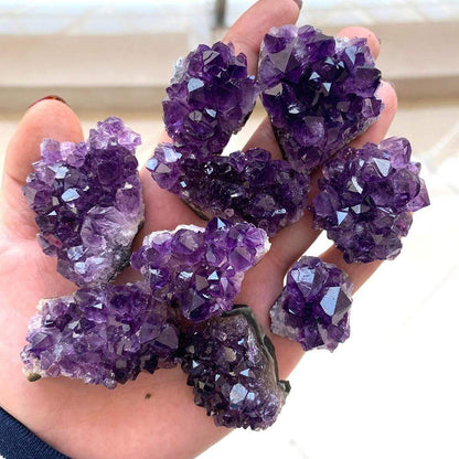 Roh-Amethyst-Quarz-Kristall-Cluster