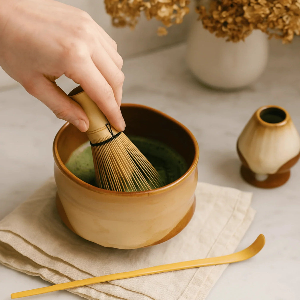 Yoru 4-Piece Ceramic Matcha Set - Image 3